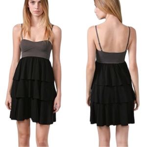 Theory Black and Gray Mini Dress